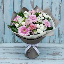 Букет цветов из:  Герберы, Альстромерии и Хризантемы в Выкса