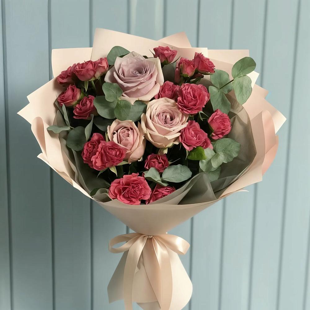 Букет цветов из: Гвоздики и Розы в Выкса