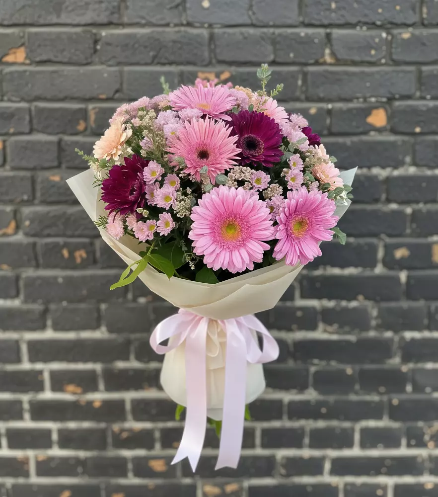 Букет цветов из: Герберы и Хризантемы в Выкса