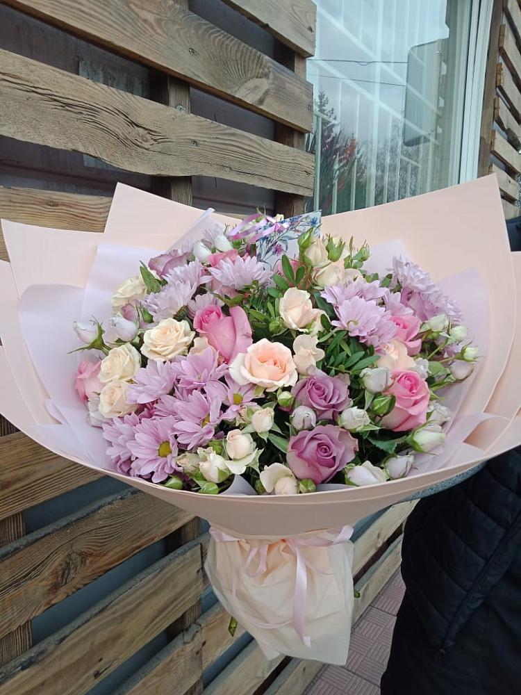 Букет цветов из: Розы и Хризантемы в Выкса