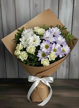 Букет цветов из:  Хризантемы и Розы #REPLACE_PRED# Выкса