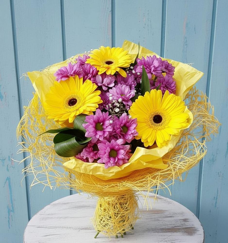 Букет цветов из: Хризантемы и Герберы в Выкса
