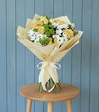 Букет цветов из:  Хризантемы и Розы в Выкса