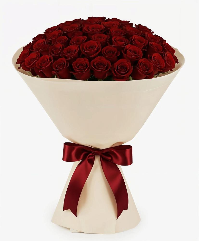 Букет 101 Бордовая роза Блэк Бакарра в Выкса